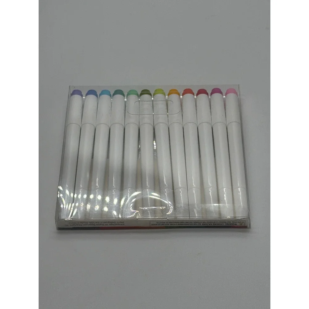 Paperage 12 Count Dual‎ Tip Highlighters Soft Translucent Colors 4mm 2mm 80600